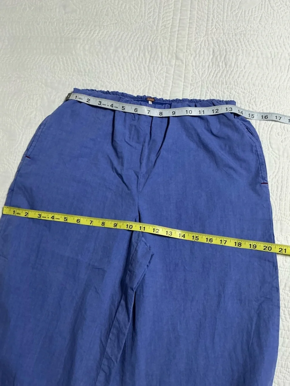 NWT Free people Lula cuff pants In Amparo Blue Size XS